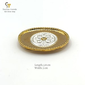 925 Silver dual-tone Bajot / Chowki/religious item/return gifts/pooja room items/Indian pooja rituls/Housewarming gift/God idol/925 Sterling