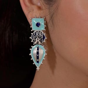 Imara Earring/925 silver/oxidized silver/Silver earring/925 Sterling silver/Gifts for her/official event jewelry, casual/Christmas gifts