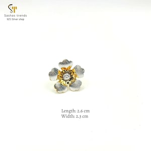 Puja Silver Flower/gold polish/pooja flower/religious item/return gifts/pooja room items/Indian rituals/Namavali flower/puja flowers/Gifts