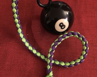 Better replica - Deluxe Watch Dogs 2 Marcus Melee Thunderball COSPLAY - real billiard ball - with 4 strand 15" paracord and thumb ring