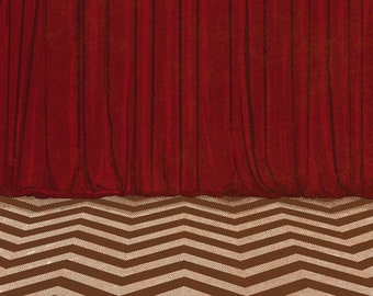 Black Lodge Red Room (8x10, 11x17, or 13x19) Twin Peaks