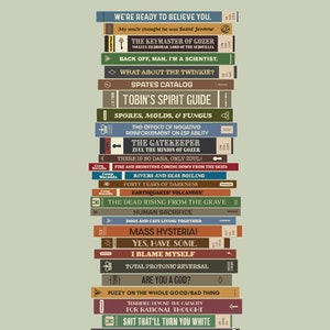 Ghostbusters Quote Book Stack - (8x10, 11x17, or 13x19) Poster