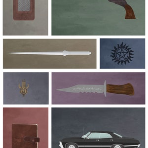 Supernatural TV poster Colors - (8x10, 11x17, or 13x19)