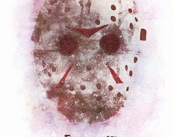 Friday the 13th - Poster (8x10, 11x17, or 13x19) Jason Voorhees Hockey Mask