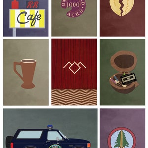 Twin Peaks Poster colors (8x10, 11x17, or 13x19) TV