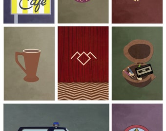 Twin Peaks Poster colors (8x10, 11x17, or 13x19) TV