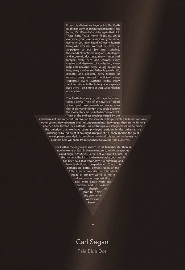 Carl Sagan Pale Blue Dot Poster (8x10, 11x17, or 13x19)