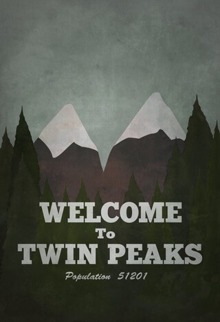 Targa Metallica Welcome To Twin Peaks | Cartello Parete Vintage | Medium 28x20 Cm Con Adesivi