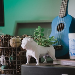 Pug Planter Modern, Pug Cadeau Idee, Pug Loss Memorial, Pug Decor, Pug Pot, Pug Moeder, Hond Sappige Planter, Leuke Grappige Pug, Sappige Planter