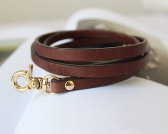 Geniune leather crossbody strap Shoulder bag handle with Lobster hook