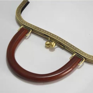 wooden bag handles, bag supply,26cm (10 1/2inch) metal purse frame large size