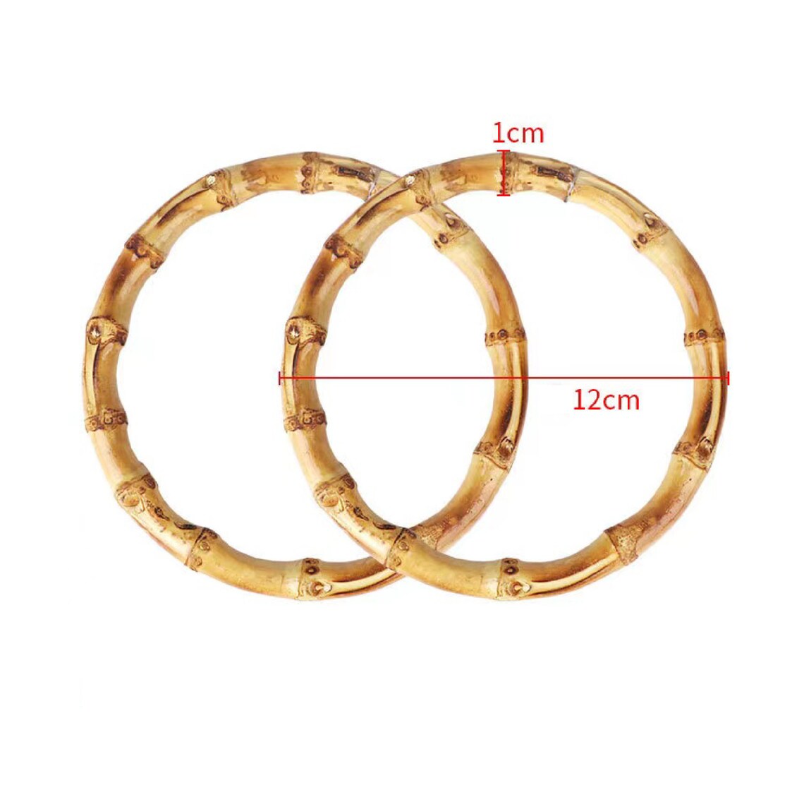 Wooden Purse Handlescircle Handles Bag Supply1 Pair of Etsy