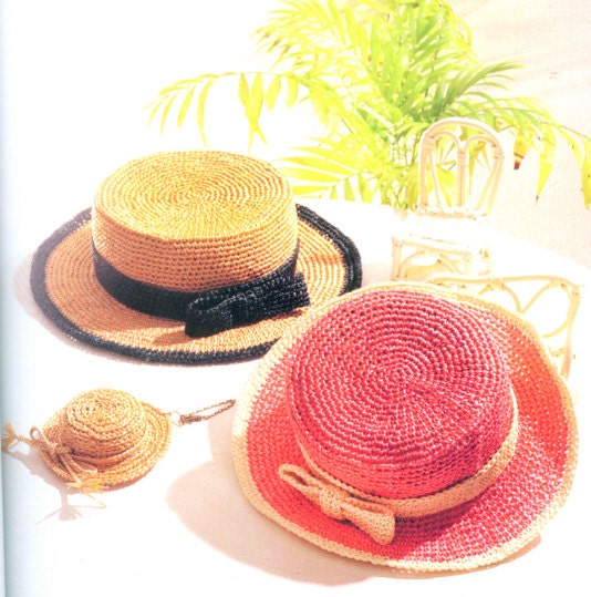 Pdf Download Crochet Summer Raffia Sun Hat Patternhat for Mom Etsy