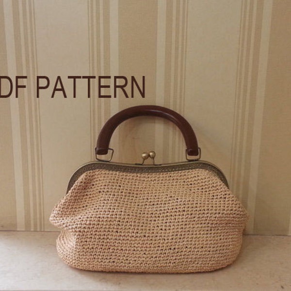 download pdf  crochet metal frame kiss bag clutch pattern