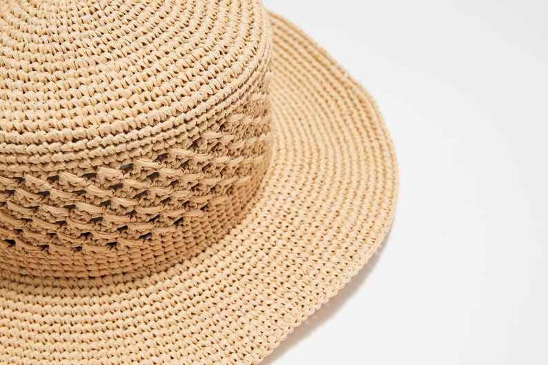 Crochet Raffia Straw Sun Hat Pattern Etsy