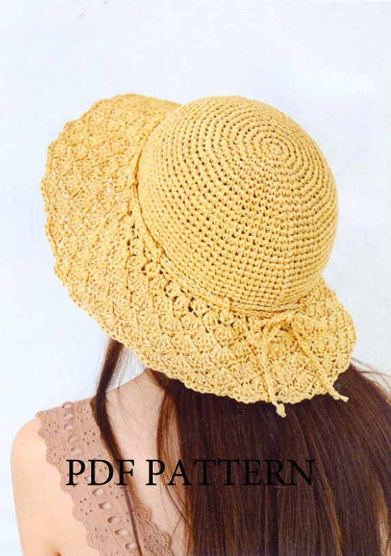 Download Pdf Pattern of Hat Crochet Sun 