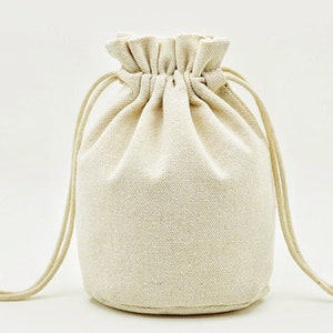 Pochettes avec cordon de serrage sac en coton sac de rangement en toile sac doublé avec cordon de serrage, sac seau