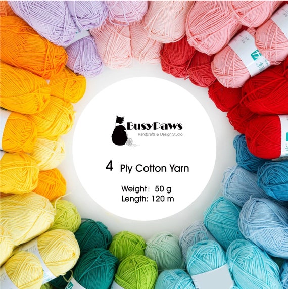 Soft Acrylic Milk Cotton Yarn, 4 Ply for Crochet Knitting,Yarn for beginner,Amigurumi Yarn