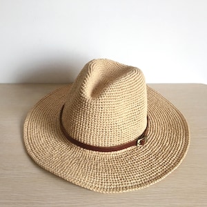 Sommer Fedora Hut Anleitung, Raffia Unisex Sonnenhut (PDF Download)