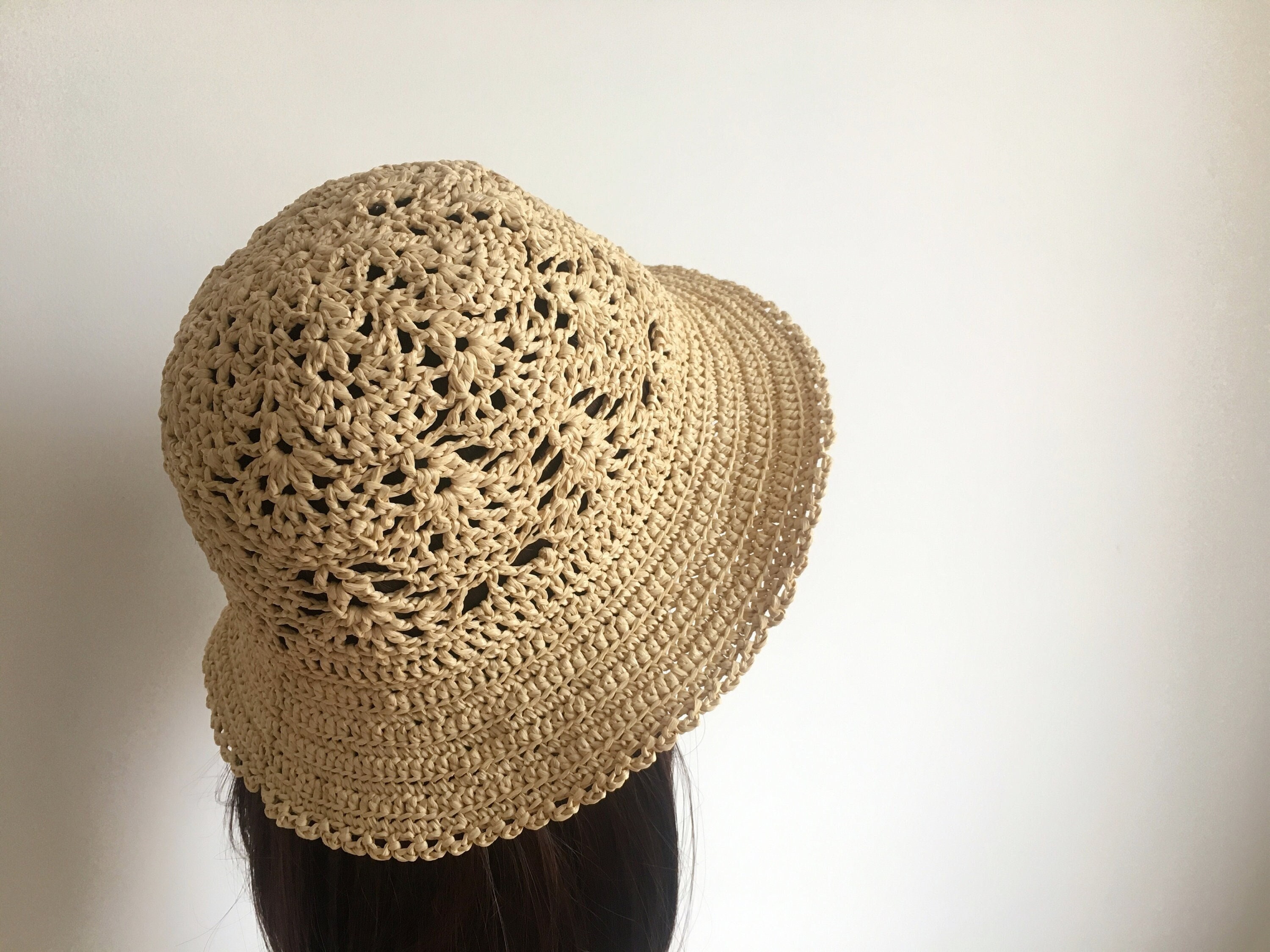 Crochet Raffia Straw Sun Hat - Etsy