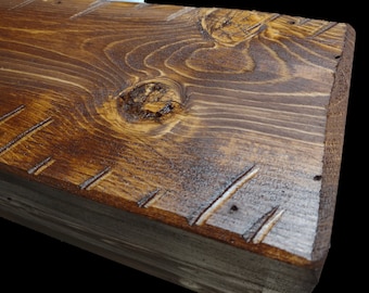 TheOne#1 Fireplace Mantel Rustic Distressed Floating Beam Shelf Aged Oak (FREE SHIPPING)