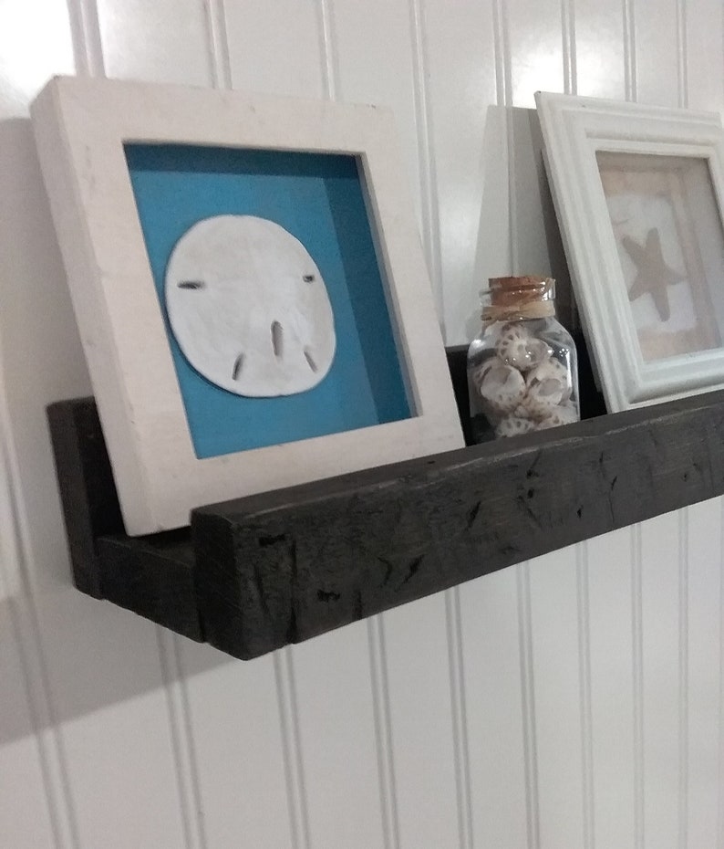 Classic Distressed Rustic Ledge Shelf Gallery Shelf Free Etsy