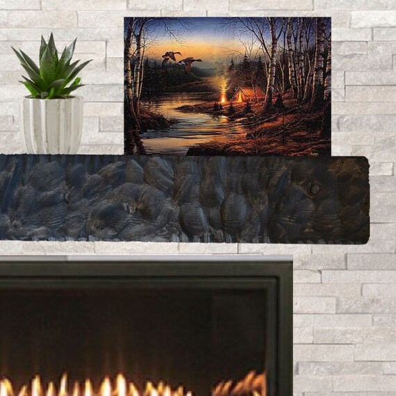 TheOne#1 Fireplace Mantel Rustic Distressed Floating Beam Shelf Espresso Classic or Walnut Supreme(FREE SHIPPING)