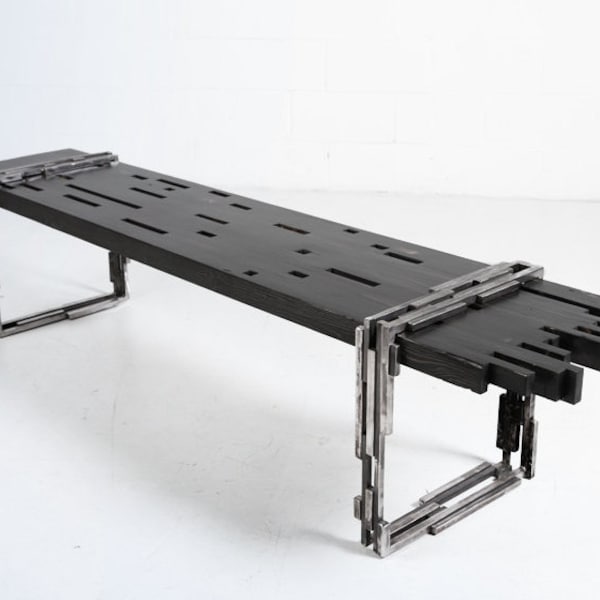 Handcrafted Industrial Modern Bench - Beaubien Bench