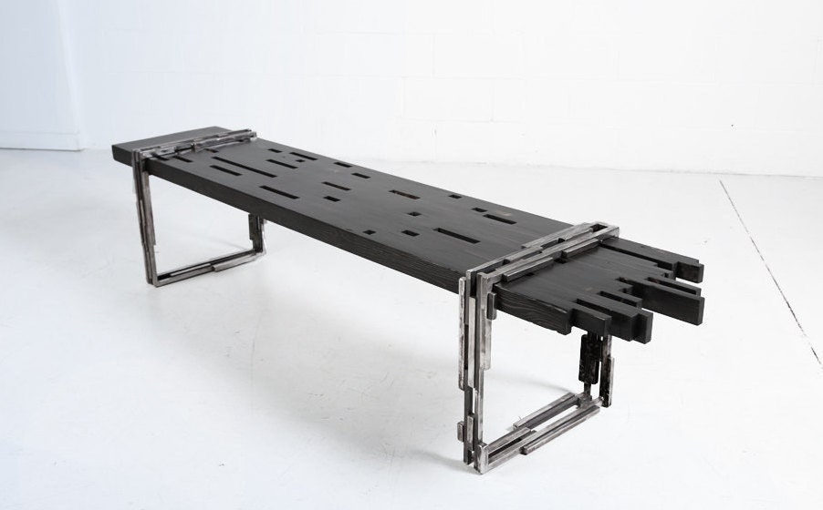 Handcrafted Industrial Modern Bench - Beaubien Bench