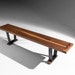 Industrial bench, Griswold Bench, walnut modern bench seat 
