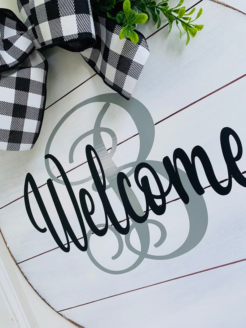 Initial Door Hanger Door Hanger Last Name Door Etsy