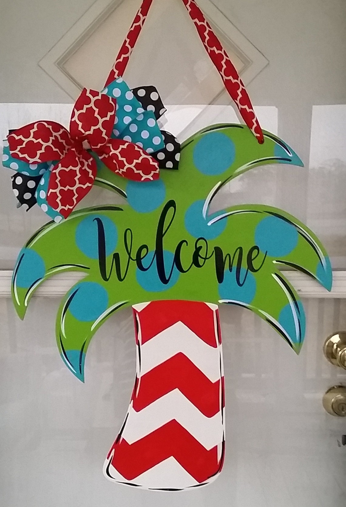 Palm Tree Door Hanger Palmetto Tree Beach Decor Etsy
