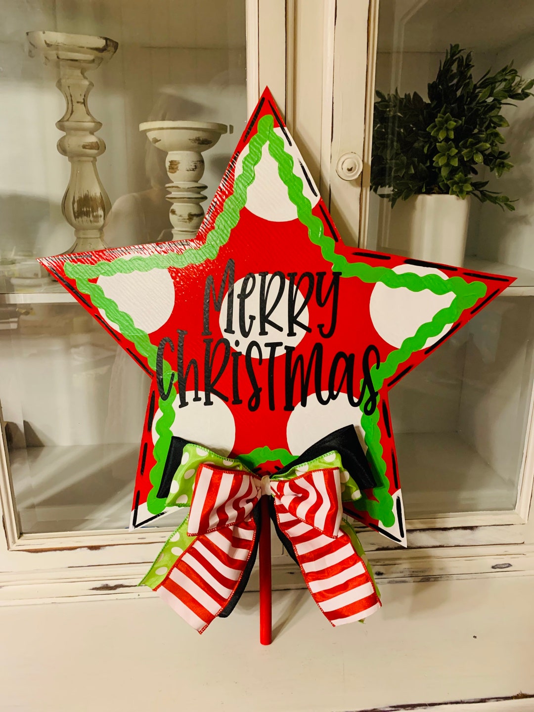 Christmas Tree Topper, Holiday Tree Topper, Personalized Tree Topper Etsy
