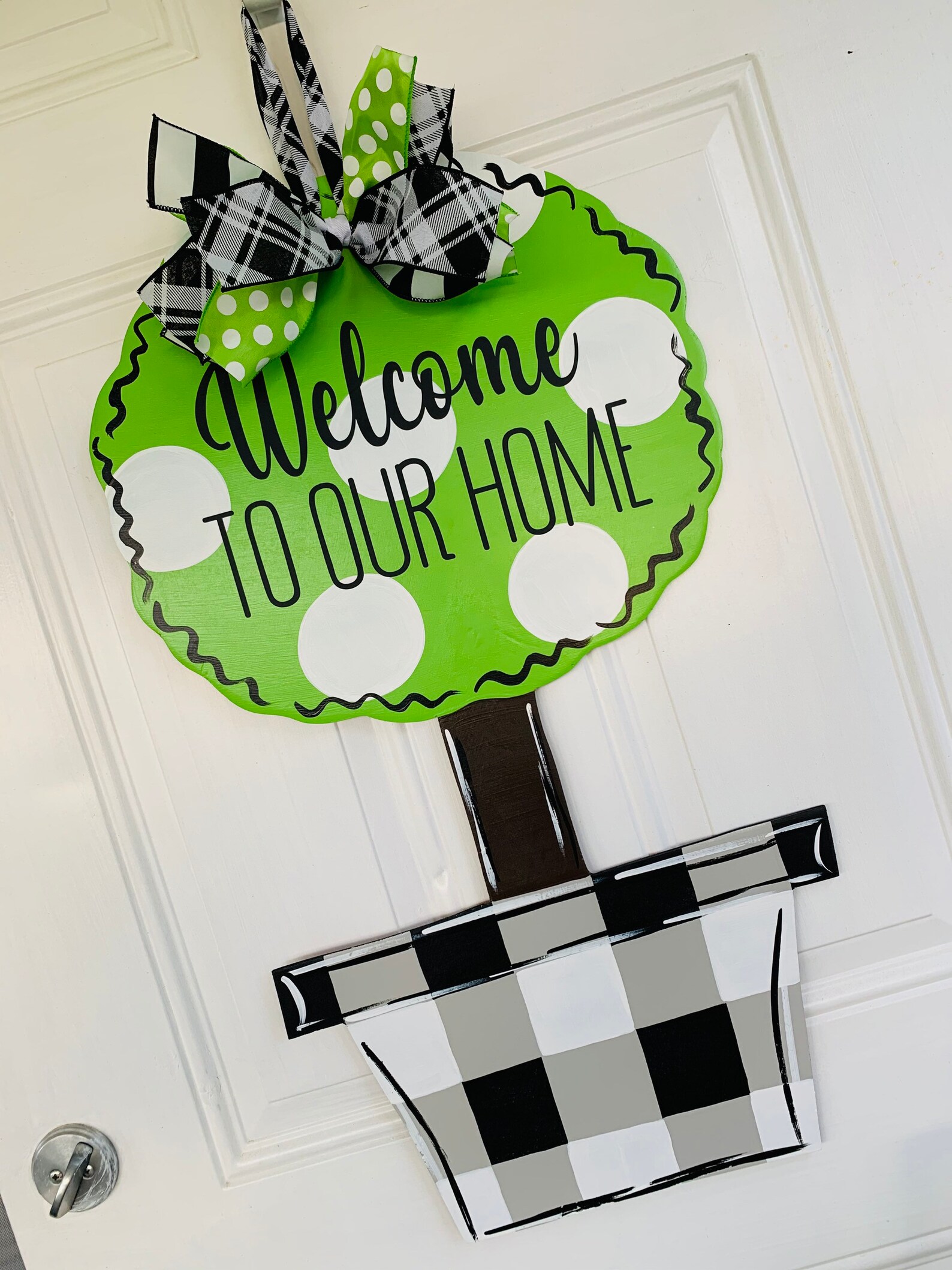 Every Day Door Hanger Topiary Door Hanger Topiary Tree Door Etsy