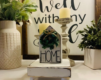 Tier tray decor, home block sign