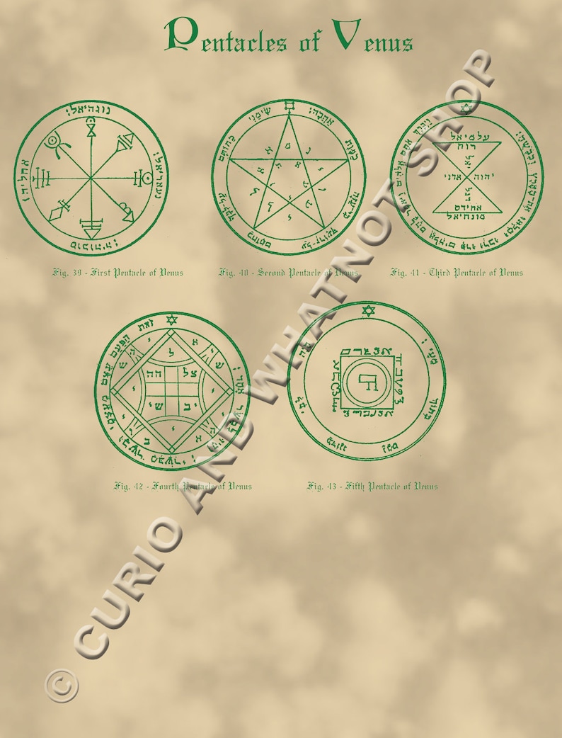 Planetary Seals From the Greater Key of Solomon Order of the - Etsy