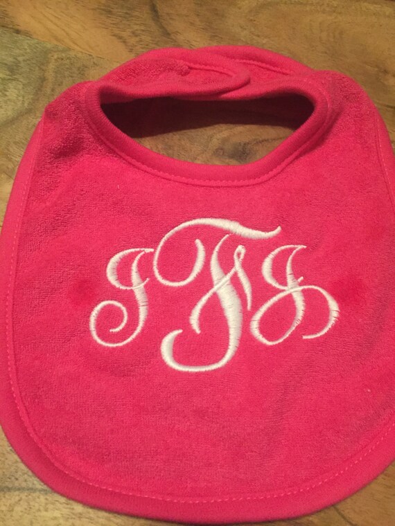 Items similar to Custom Monogram Bib on Etsy