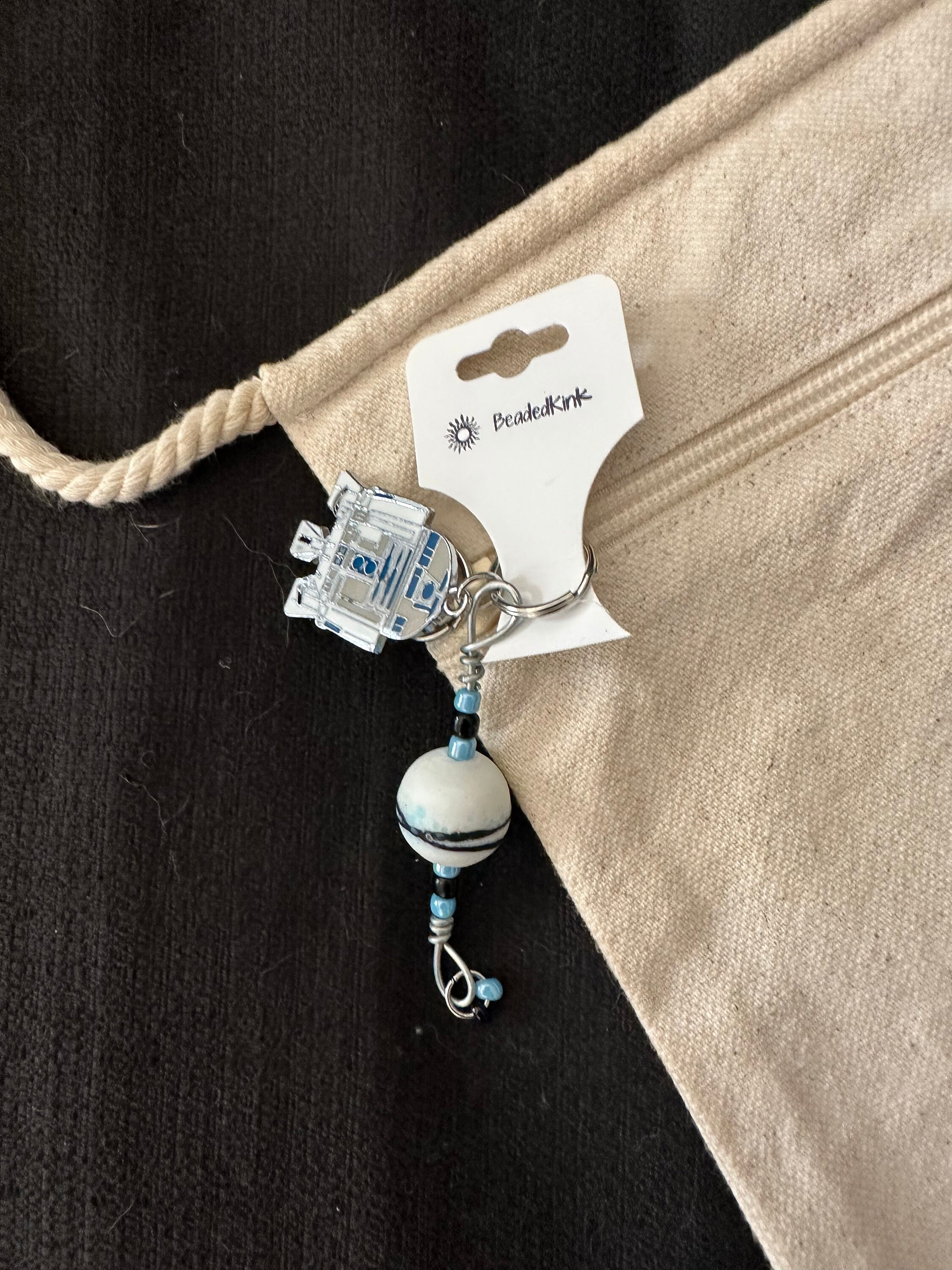R2D2 zipper pull