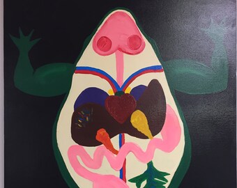 Acrylic on Canvas - Frog Dissection