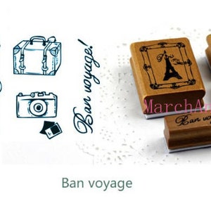 Ensemble de timbres d’étain d’expédition libre - Timbre de voyage d’interdiction - timbre en caoutchouc en bois - timbre déco 12 modèles pour choisir
