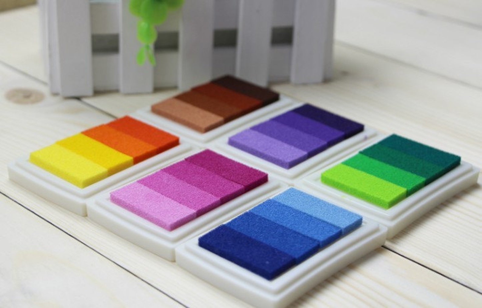 Craft Colorful Ink Pad Set Stamp Ink Pad Stamp Pad 6 Etsy