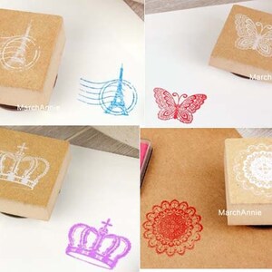 Kostenloser Versand 4pcs/los Lace Stamp - Holz-Stempel - Holz-Stempel - Stempel 4 Stück in