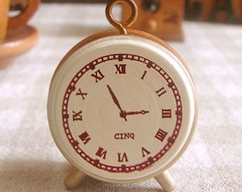 Antique Clock Stamp - Wooden Rubber Stamp - Diary Stamp