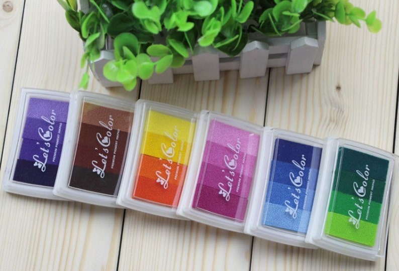 Craft Colorful Ink Pad Set Stamp Ink Pad Stamp Pad 6 Etsy