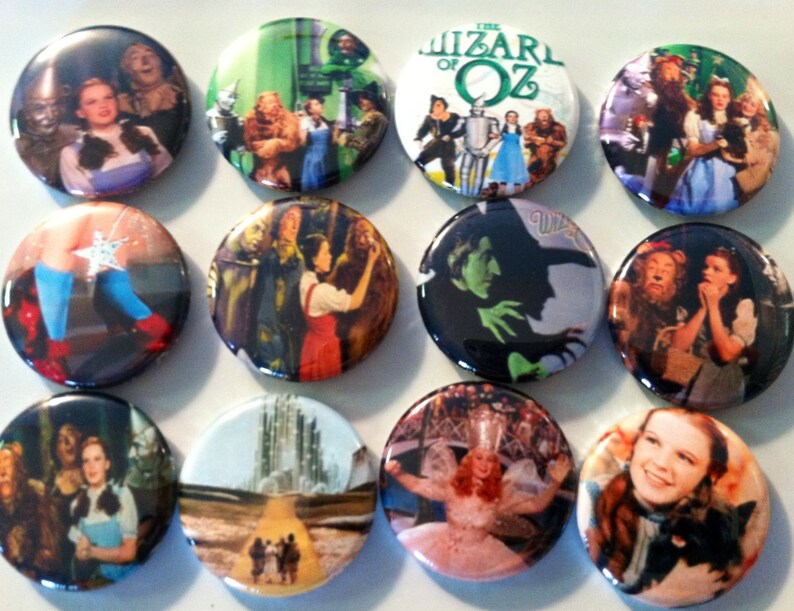 Wizard of Oz Buttons Pins Pinbacks 1 Inch Set of 15 Etsy