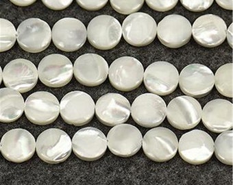 20pc Mother of Pearl 20mm Flat Round Beads; MOP; 4 Color Choices 20pc Mother of Pearl 20mm Flat Round Beads; MOP; 4 Color Choices