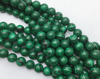 6mm 8mm 10mm Synthetic Malachite Round Beads ,Green Gemstone Beads ,Jewelry Supplies