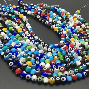 6mm round Hamsa evil  eye  beads resin beads     C1101