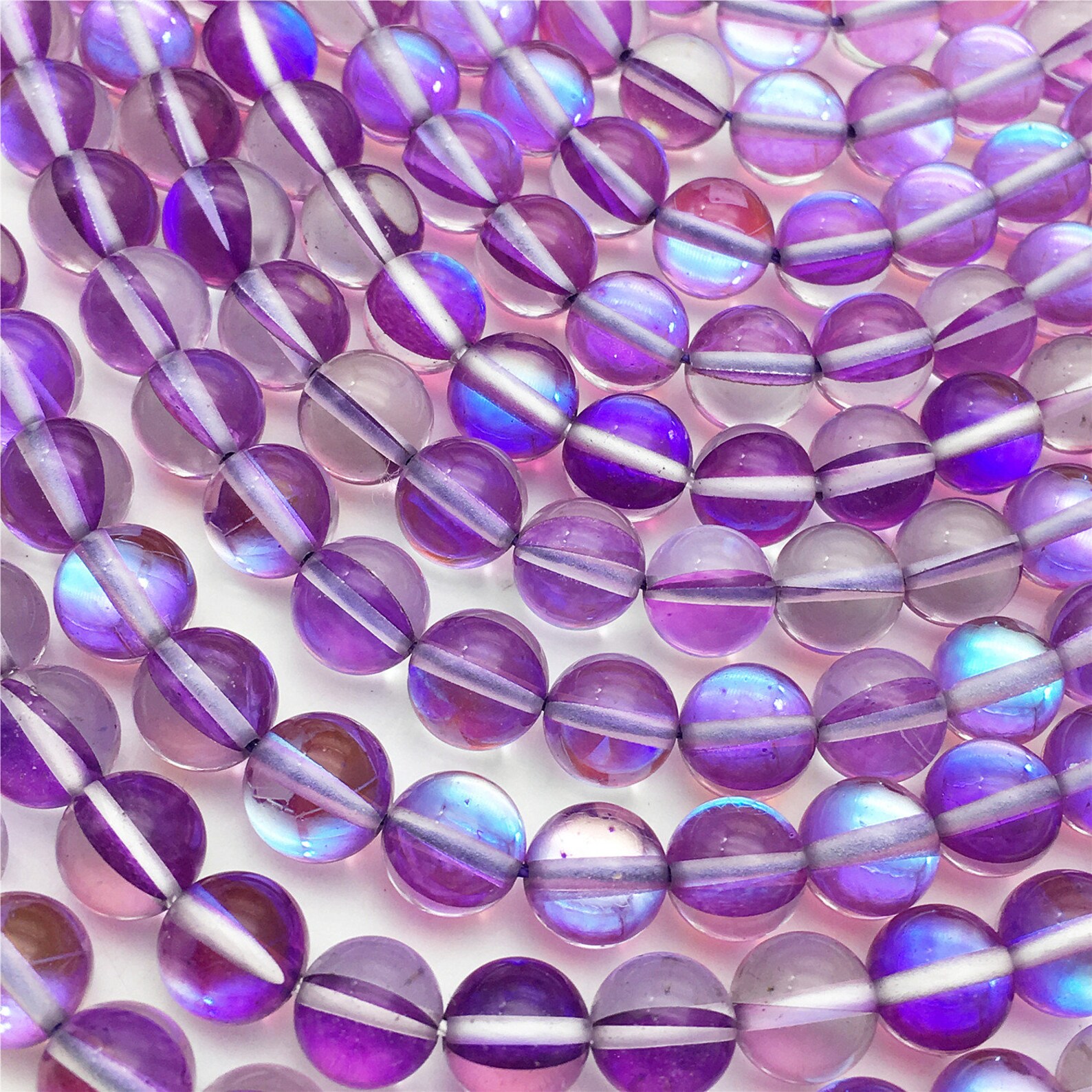 Purple Mystic Aura Quartz Beads Gemstone Loose Beads 6mm 8mm Etsy