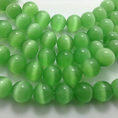 10mm Blue Cat Eye Beads Round Gemstone Beads Wholesale Beads Etsy